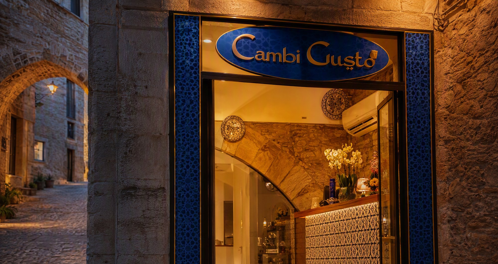 La vetrina di Cambi Gusto a Erice